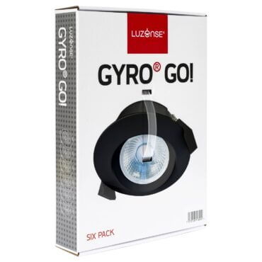 Gyro Go! Sixpack Downlights 8W 2700K Sort (6 pack)